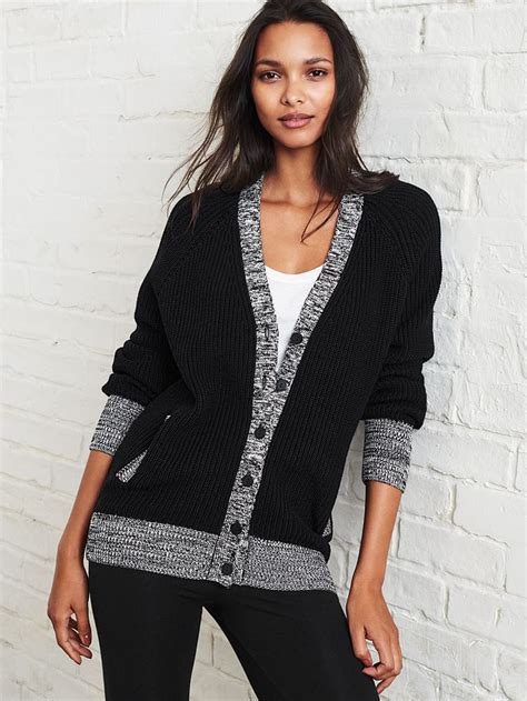 victoria secret cardigan|victoria secret black and white tunic top with pocket.